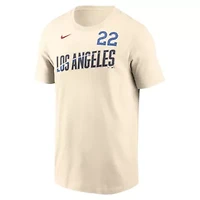 MLB Nike Clayton Kershaw Los Angeles Dodgers 2024 City Connect Fuse Name & Number T-Shirt