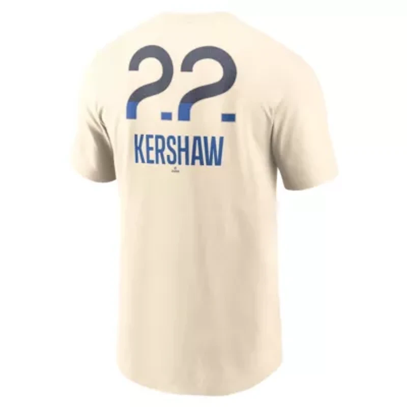 MLB Nike Clayton Kershaw Los Angeles Dodgers 2024 City Connect Fuse Name & Number T-Shirt