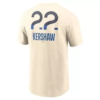 MLB Nike Clayton Kershaw Los Angeles Dodgers 2024 City Connect Fuse Name & Number T-Shirt