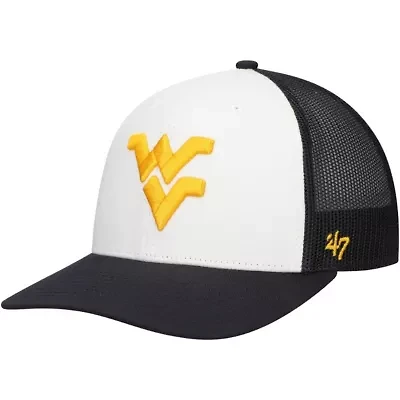 NCAA White/Navy West Virginia Mountaineers Freshman Trucker Adjustable Hat