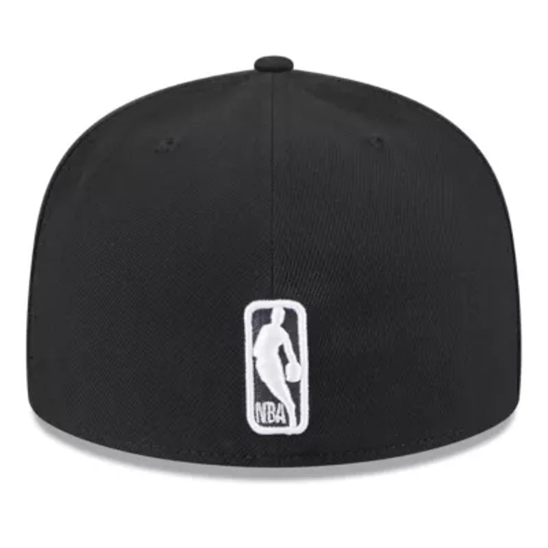 NBA Brooklyn Nets Piped & Flocked 59Fifty Fitted Hat