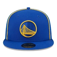 NBA Golden State Warriors Piped & Flocked 59Fifty Fitted Hat