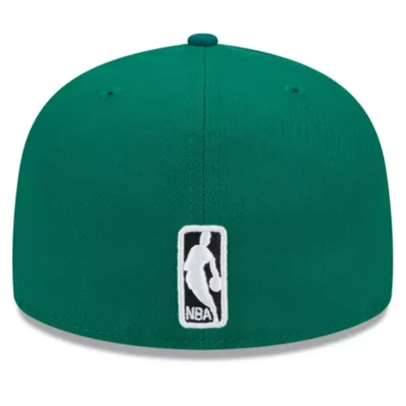 NBA Kelly Boston Celtics Rally Drive Checkerboard 59FIFTY Crown Fitted Hat