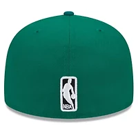 NBA Kelly Boston Celtics Rally Drive Checkerboard 59FIFTY Crown Fitted Hat