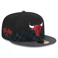 NBA Chicago Bulls Rally Drive Checkerboard 59FIFTY Crown Fitted Hat