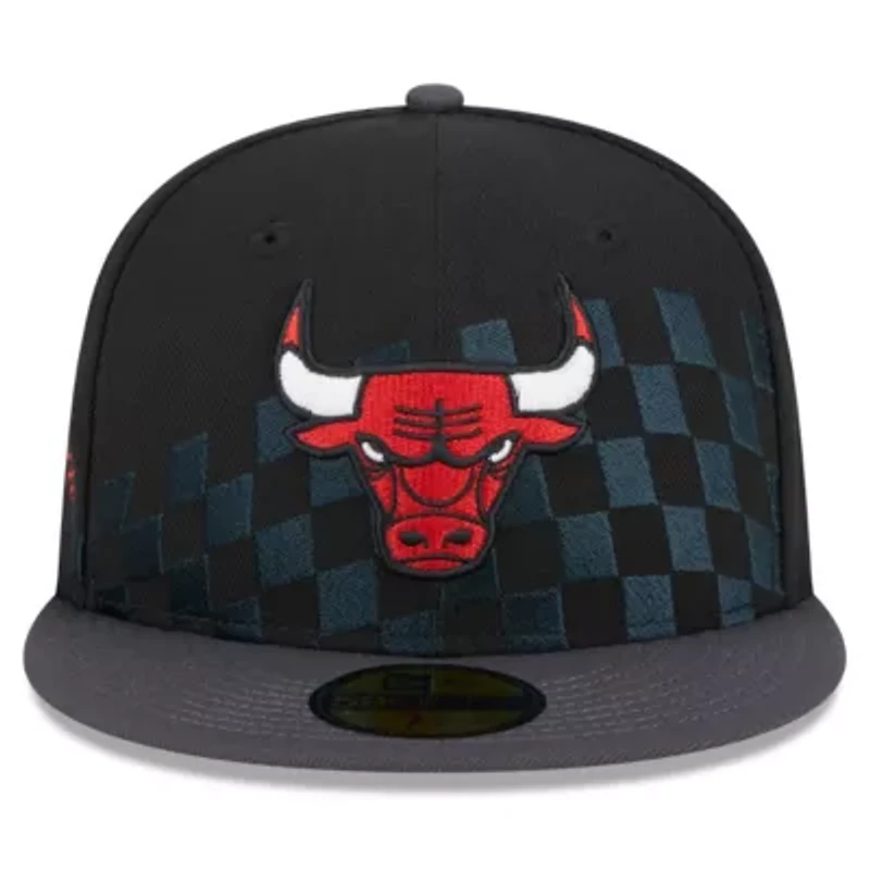 NBA Chicago Bulls Rally Drive Checkerboard 59FIFTY Crown Fitted Hat
