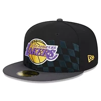 NBA Los Angeles Lakers Rally Drive Checkerboard 59FIFTY Crown Fitted Hat