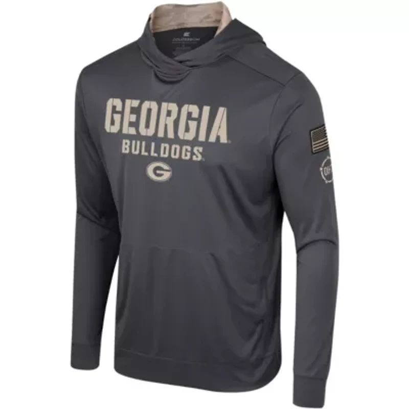 NCAA Georgia Bulldogs OHT Military Appreciation Long Sleeve Hoodie T-Shirt
