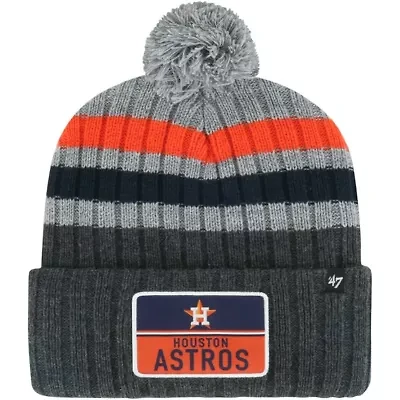 MLB Houston Astros Stack Cuffed Knit Hat with Pom