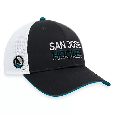 NHL Fanatics San Jose Sharks Alternate Authentic Pro Rink Trucker Adjustable Hat