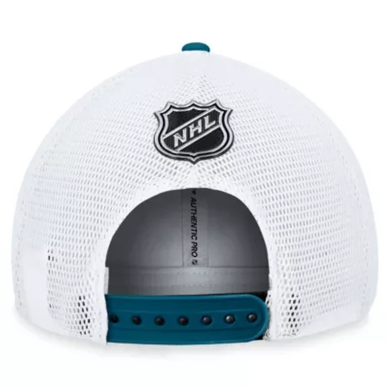 NHL Fanatics San Jose Sharks Alternate Authentic Pro Rink Trucker Adjustable Hat