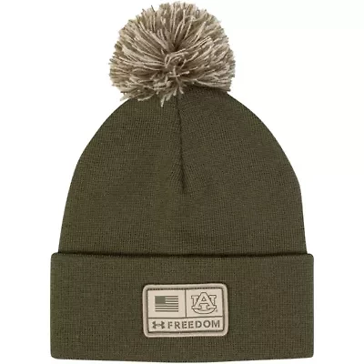 NCAA Under Armour Auburn Tigers Freedom Collection Cuffed Knit Hat with Pom