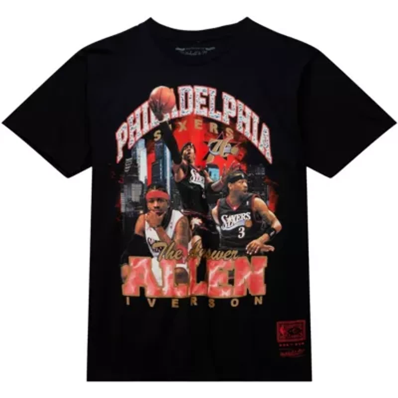 NBA Allen Iverson Philadelphia 76ers Hardwood Classics Bling Concert Player T-Shirt