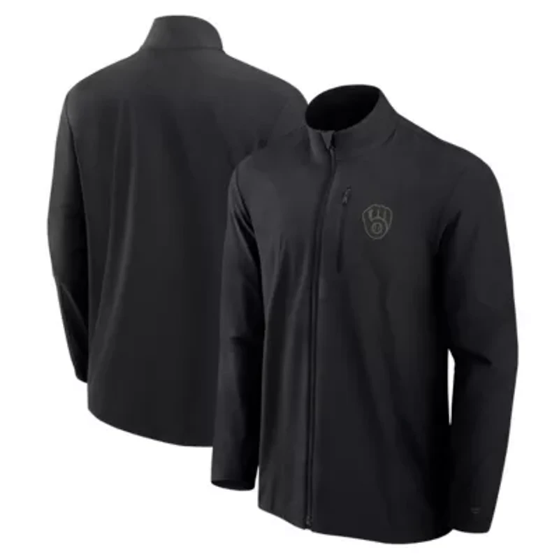 MLB Fanatics Milwaukee Brewers Front Office Micro Tonal Full-Zip Jacket