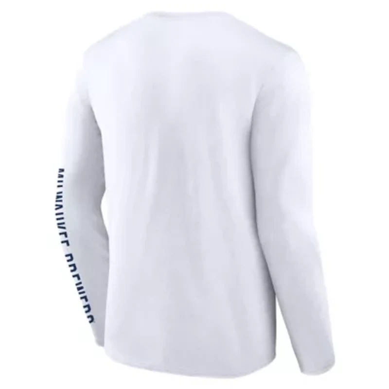 MLB Fanatics Milwaukee Brewers Press Box Long Sleeve T-Shirt