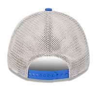 NBA Khaki/Blue Dallas Mavericks Throwback Patch Trucker 9FORTY Adjustable Hat