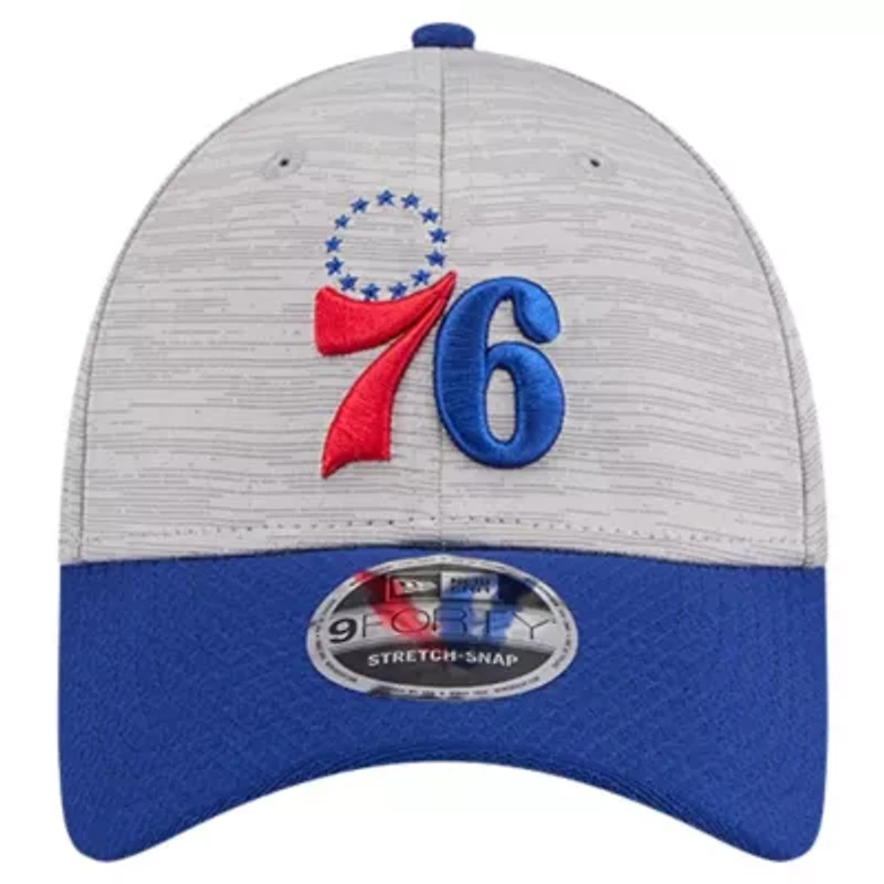 NBA Heather Gray/Royal Philadelphia 76ers Active Digi-Tech Two-Tone 9FORTY Adjustable Hat