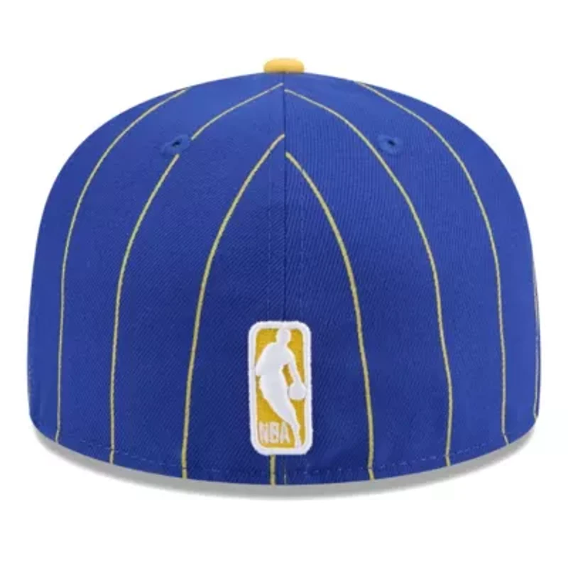 NBA Royal/Gold Golden State Warriors Pinstripe Two-Tone 59FIFTY Fitted Hat