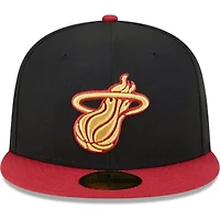 NBA Black/Red Miami Heat Gameday Pop Stars 59FIFTY Fitted Hat