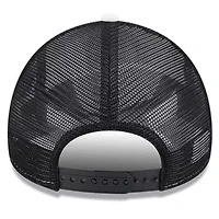NBA White/Black Brooklyn Nets Court Sport Foam A-Frame 9FORTY Adjustable Trucker Hat
