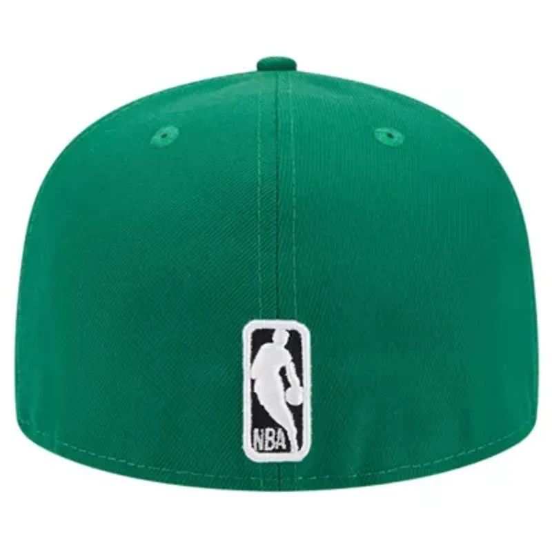 NBA Kelly Boston Celtics Court Sport Leather Applique 59FIFTY Fitted Hat