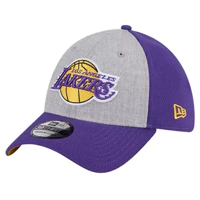 NBA Heather Gray/Purple Los Angeles Lakers Two-Tone 39THIRTY Flex Hat