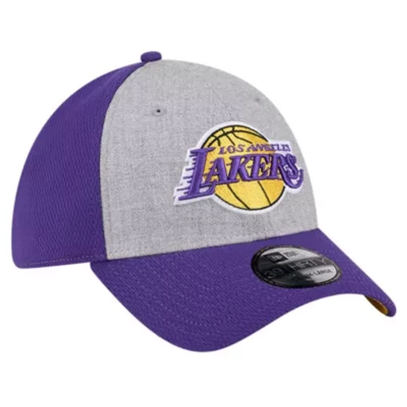 NBA Heather Gray/Purple Los Angeles Lakers Two-Tone 39THIRTY Flex Hat