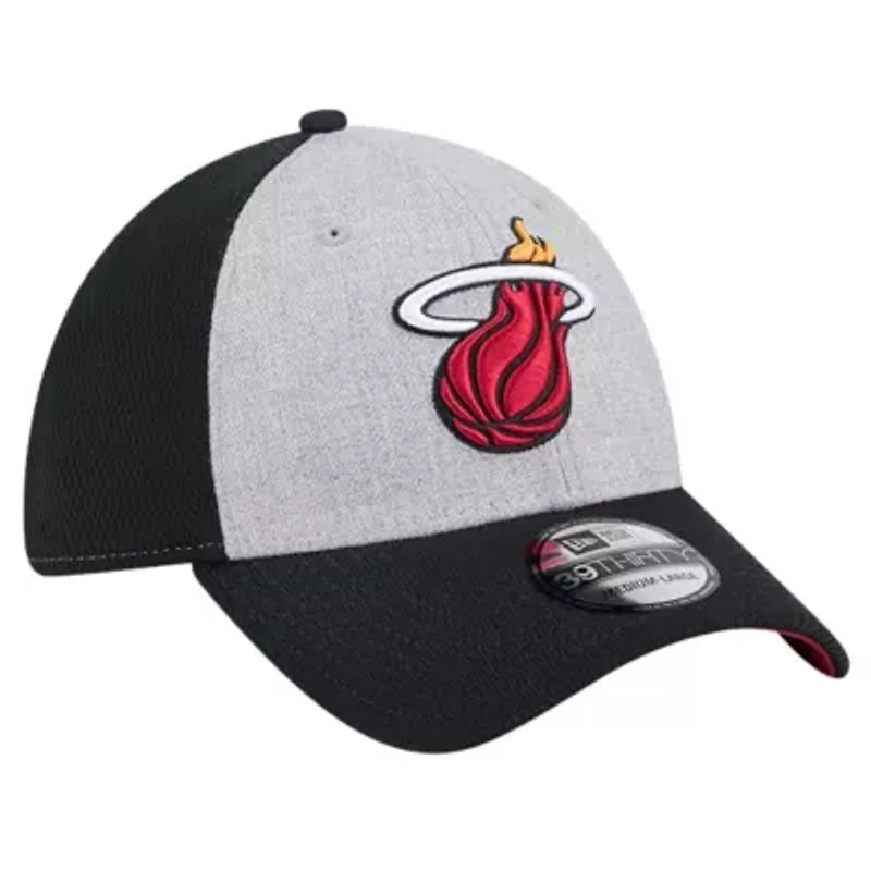 NBA Heather Gray/Black Miami Heat Two-Tone 39THIRTY Flex Hat