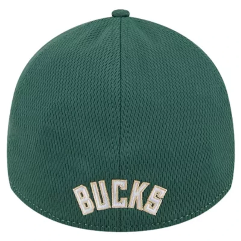 NBA Heather Gray/Hunter Milwaukee Bucks Two-Tone 39THIRTY Flex Hat