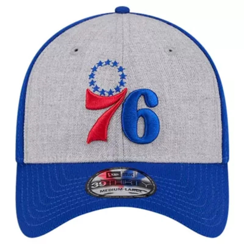 NBA Heather Gray/Royal Philadelphia 76ers Two-Tone 39THIRTY Flex Hat