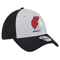 NBA Heather Gray/Black Portland Trail Blazers Two-Tone 39THIRTY Flex Hat