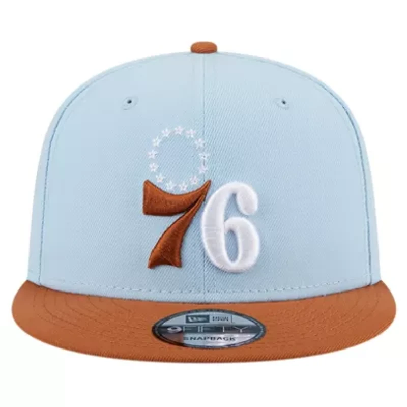 NBA Light Blue/Brown Philadelphia 76ers 2-Tone Color Pack 9FIFTY Snapback Hat