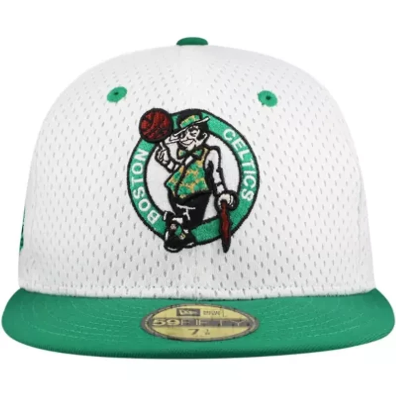 NBA White/Kelly Boston Celtics Throwback 2Tone 59FIFTY Fitted Hat
