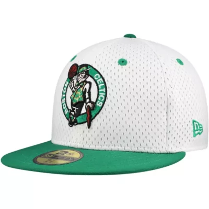 NBA White/Kelly Boston Celtics Throwback 2Tone 59FIFTY Fitted Hat