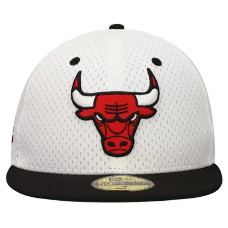 NBA White/Black Chicago Bulls Throwback 2Tone 59FIFTY Fitted Hat
