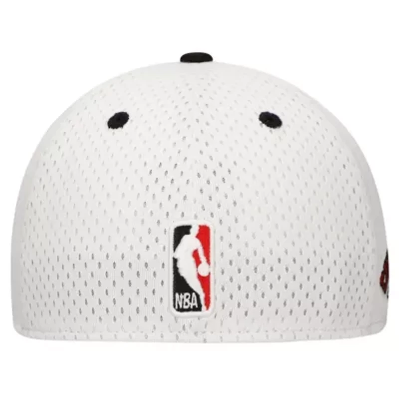 NBA White/Black Chicago Bulls Throwback 2Tone 59FIFTY Fitted Hat