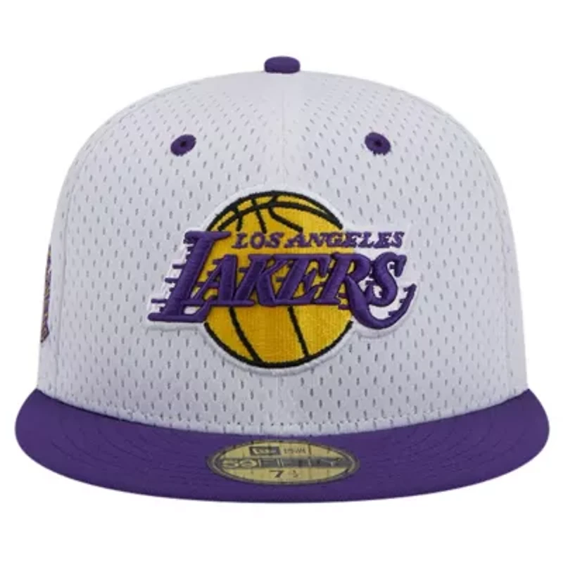 NBA White/Purple Los Angeles Lakers Throwback 2Tone 59FIFTY Fitted Hat