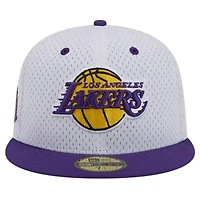 NBA White/Purple Los Angeles Lakers Throwback 2Tone 59FIFTY Fitted Hat