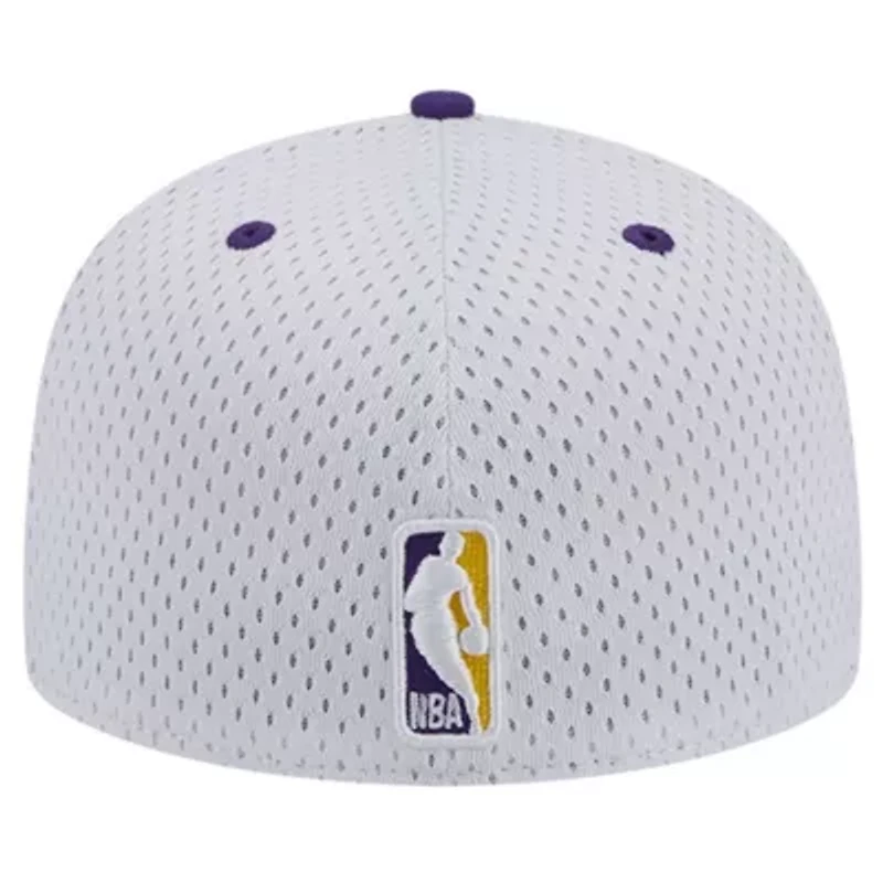 NBA White/Purple Los Angeles Lakers Throwback 2Tone 59FIFTY Fitted Hat