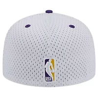 NBA White/Purple Los Angeles Lakers Throwback 2Tone 59FIFTY Fitted Hat