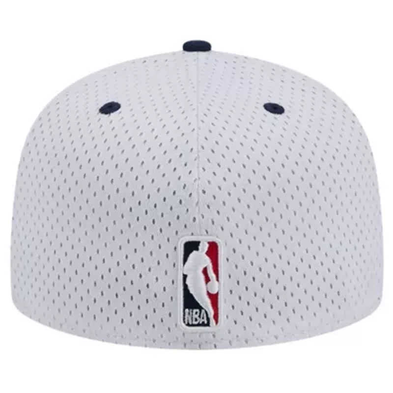 NBA White/Navy New Orleans Pelicans Throwback 2Tone 59FIFTY Fitted Hat