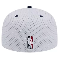 NBA White/Navy New Orleans Pelicans Throwback 2Tone 59FIFTY Fitted Hat