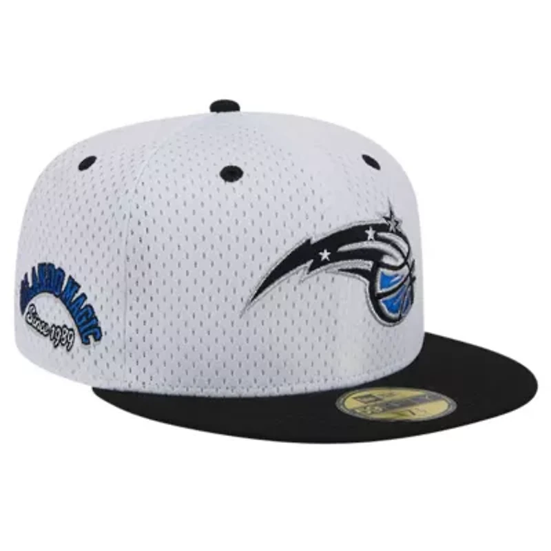 NBA White/Black Orlando Magic Throwback 2Tone 59FIFTY Fitted Hat