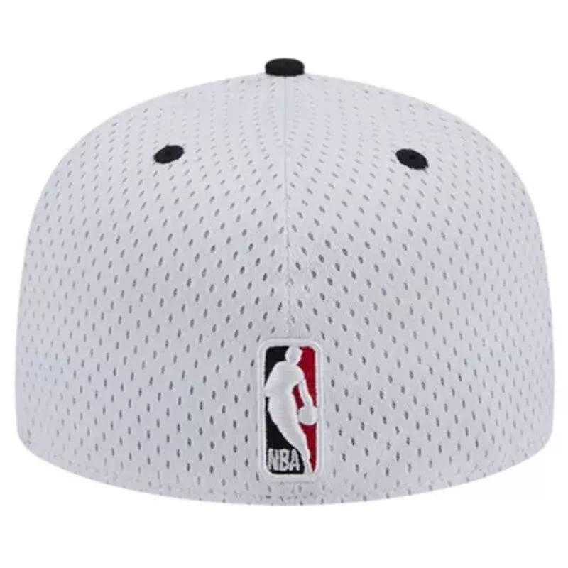 NBA White/Black Portland Trail Blazers Throwback 2Tone 59FIFTY Fitted Hat