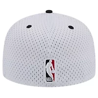 NBA White/Black Portland Trail Blazers Throwback 2Tone 59FIFTY Fitted Hat