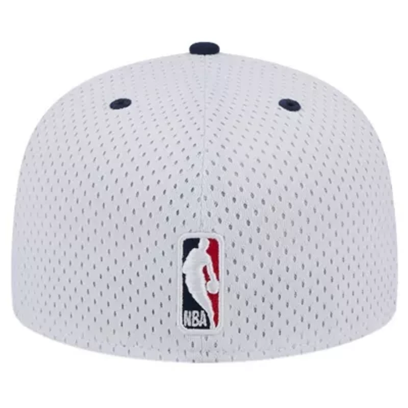 NBA White/Navy Washington Wizards Throwback 2Tone 59FIFTY Fitted Hat