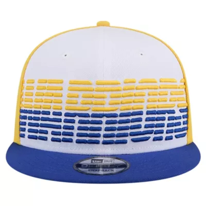 NBA White/Royal Golden State Warriors Throwback Gradient Tech Font 9FIFTY Snapback Hat