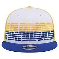 NBA White/Royal Golden State Warriors Throwback Gradient Tech Font 9FIFTY Snapback Hat
