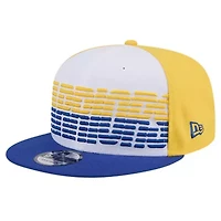 NBA White/Royal Golden State Warriors Throwback Gradient Tech Font 9FIFTY Snapback Hat