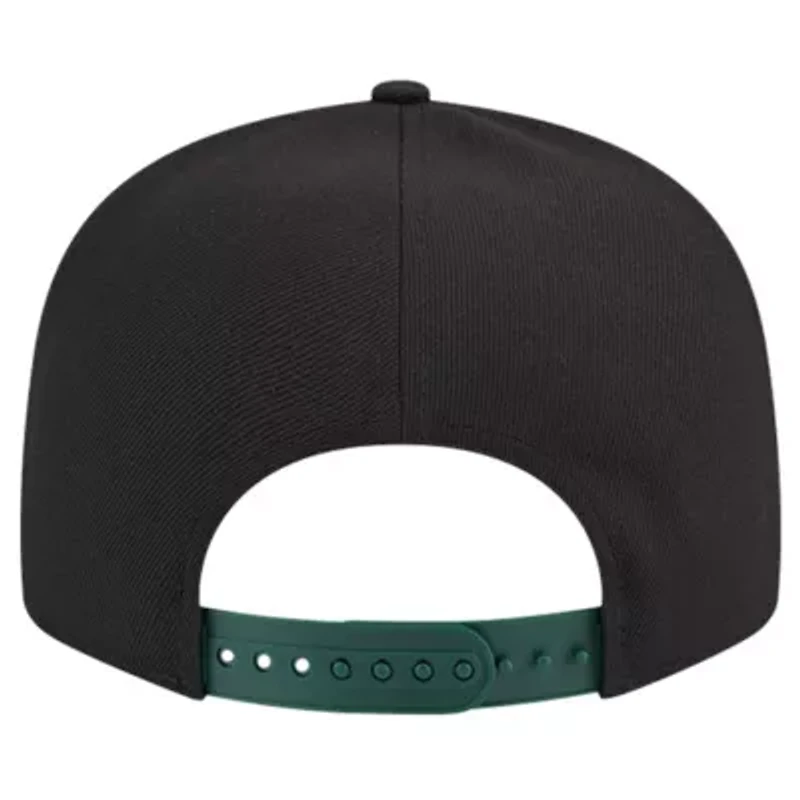NBA White/Hunter Milwaukee Bucks Throwback Gradient Tech Font 9FIFTY Snapback Hat